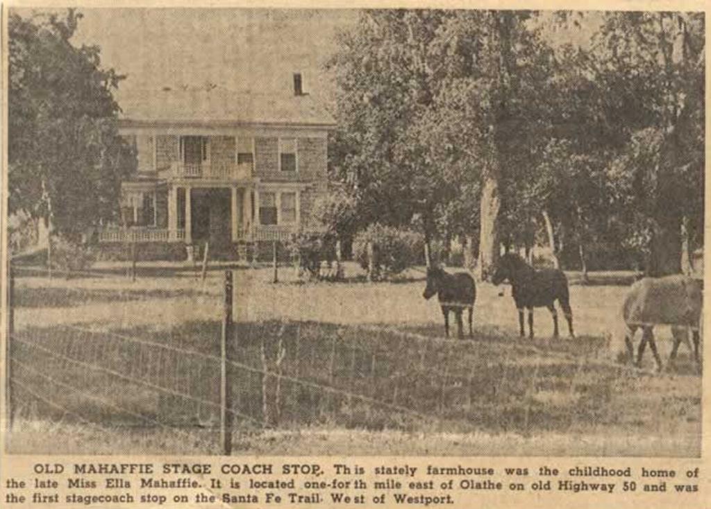 The Mahaffie House in the 1950s (featured in the obituary of Ella Mahaffie). [source](http://www.kckps.org/disthistory/images/park/index.htm)